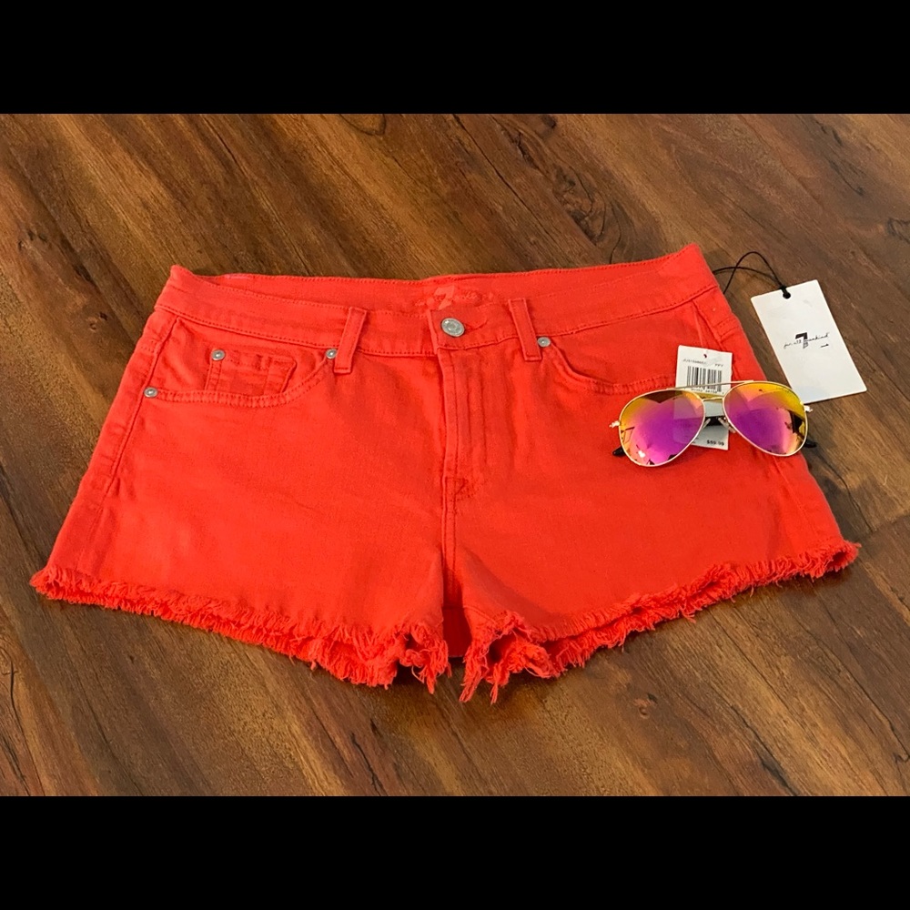 Seven cutoff denim shorts